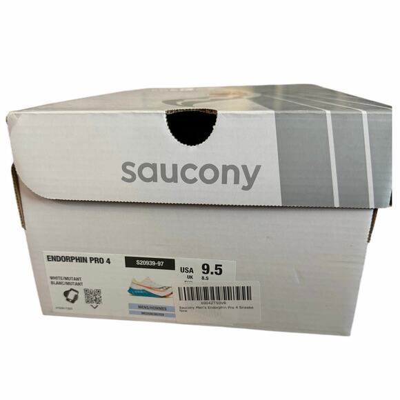 Saucony Endorphin Pro 4 White/Mutant Men’s Running Shoes Size 9.5 Carbon Plate main image 10